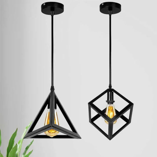 Square Cube Shaped Hanging Light