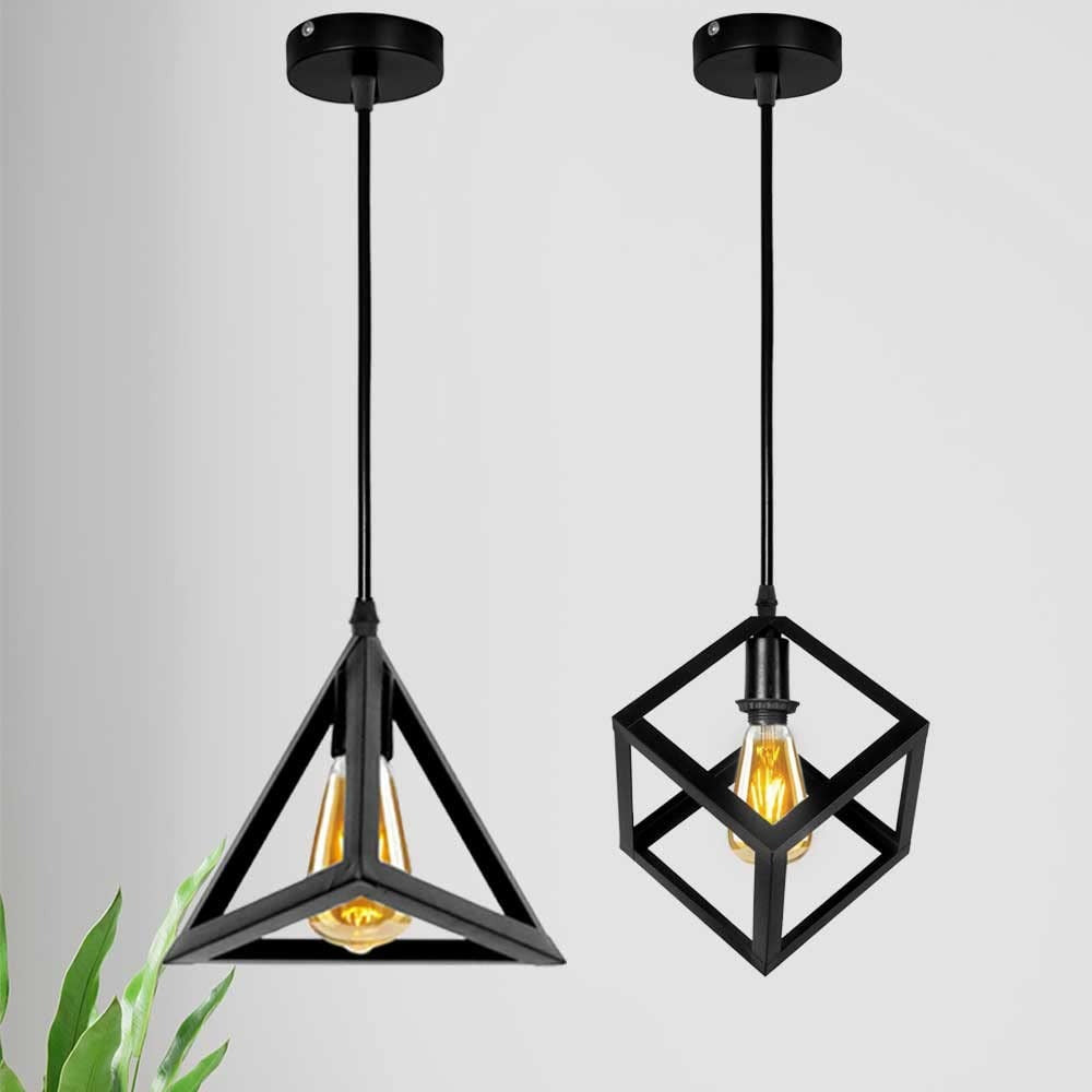 Square Cube Shaped Hanging Light